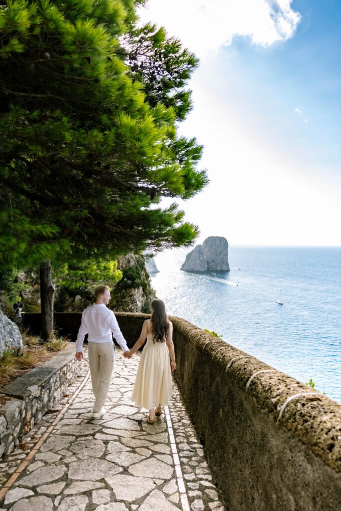 Engagement session in Capri, Villa Lysis Sesja zaręczynowa na Capri, fotograf Capri