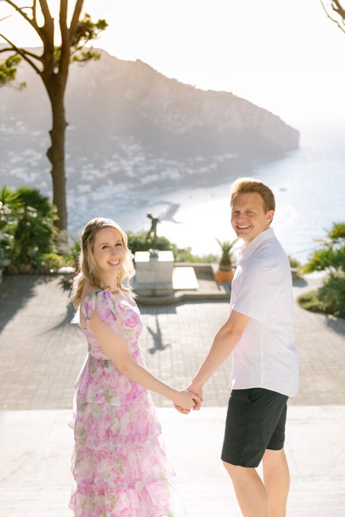 Honeymoon session in Capri in Villa Lysis