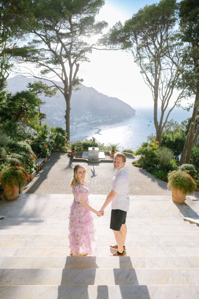 Honeymoon session in Capri in Villa Lysis