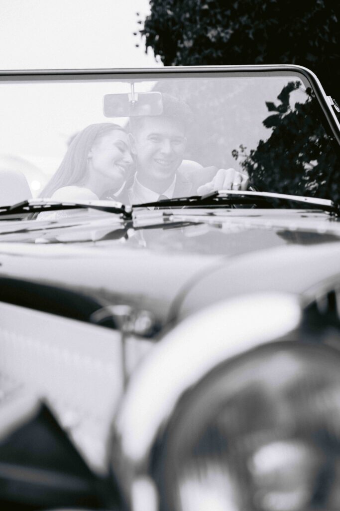 Wedding session in retro car Poznan, International Wedding Photographer Poznan