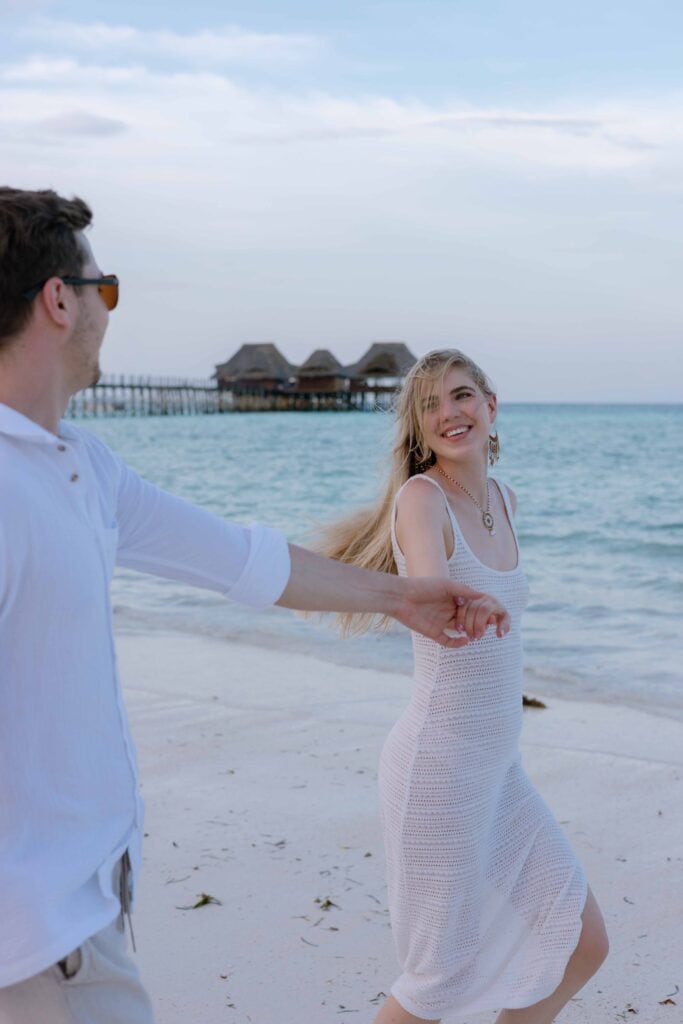 Couple session on the beach in Zanzibar