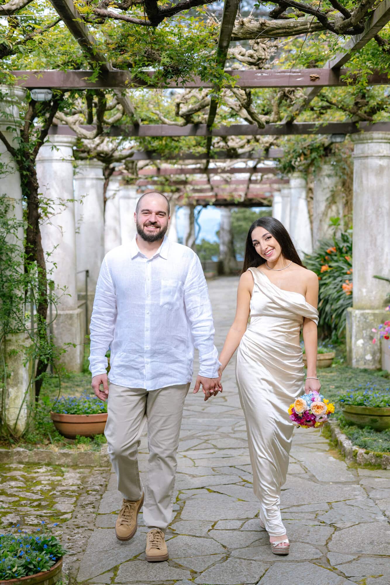 Engagement sesion in Capri in Villa San Michele