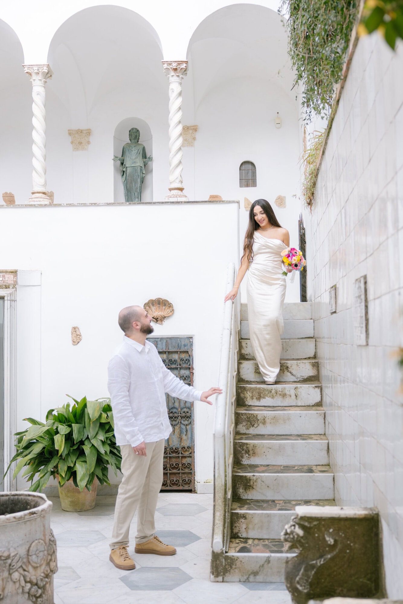 Engagement sesion in Capri in Villa San Michele