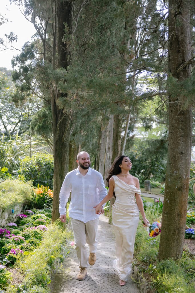 Engagement sesion in Capri in Villa San Michele