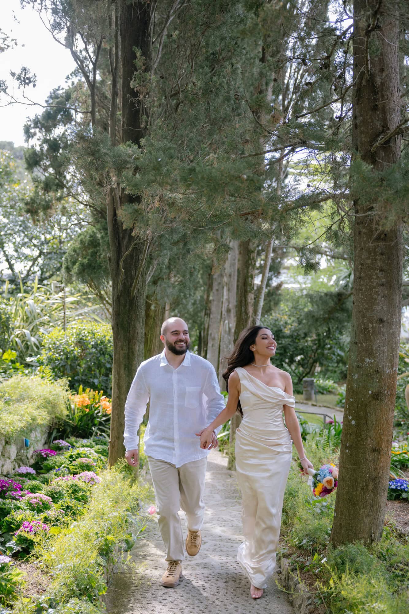 Engagement sesion in Capri in Villa San Michele