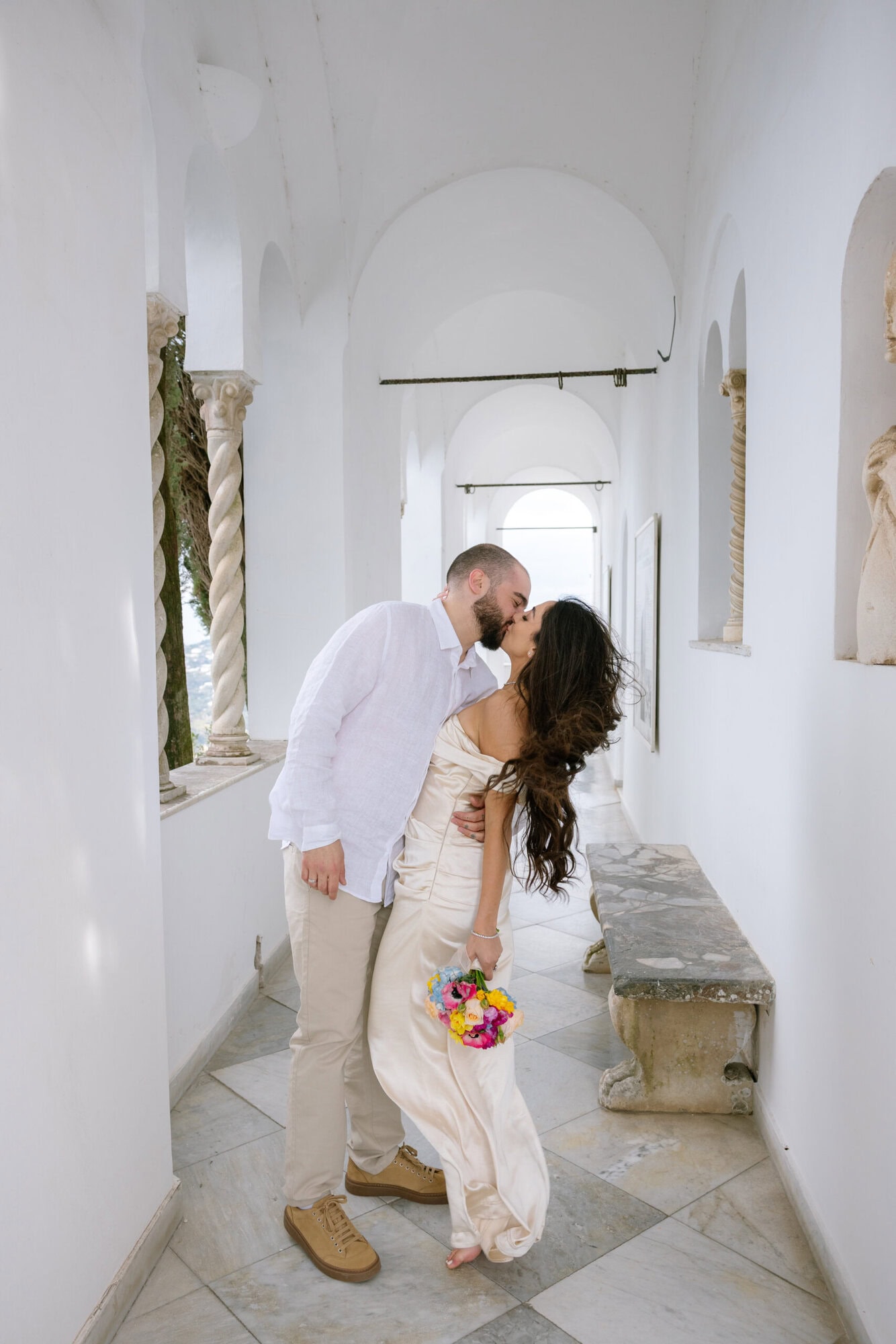 Engagement sesion in Capri in Villa San Michele