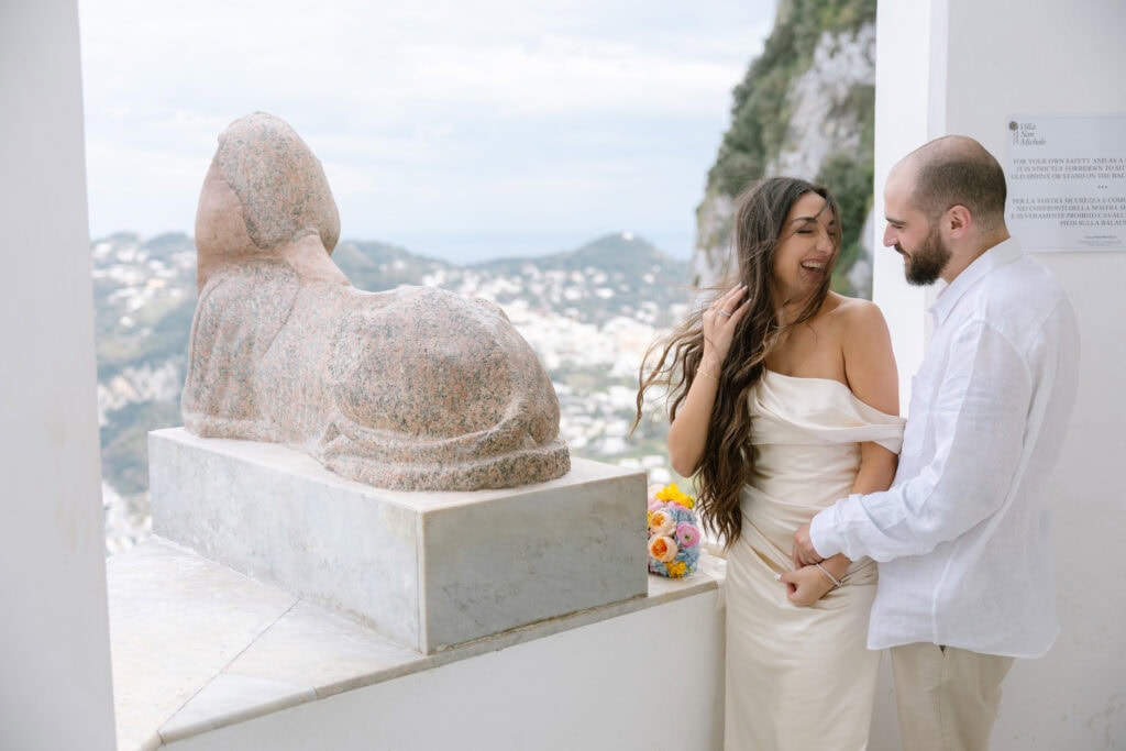 Engagement sesion in Capri in Villa San Michele