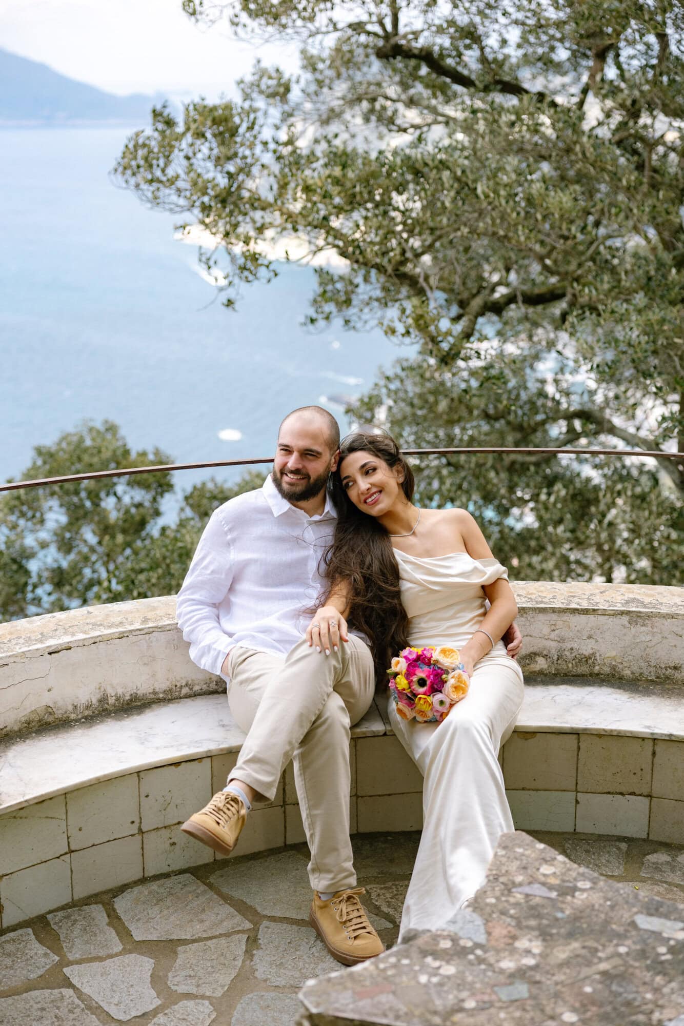 Engagement sesion in Capri in Villa San Michele