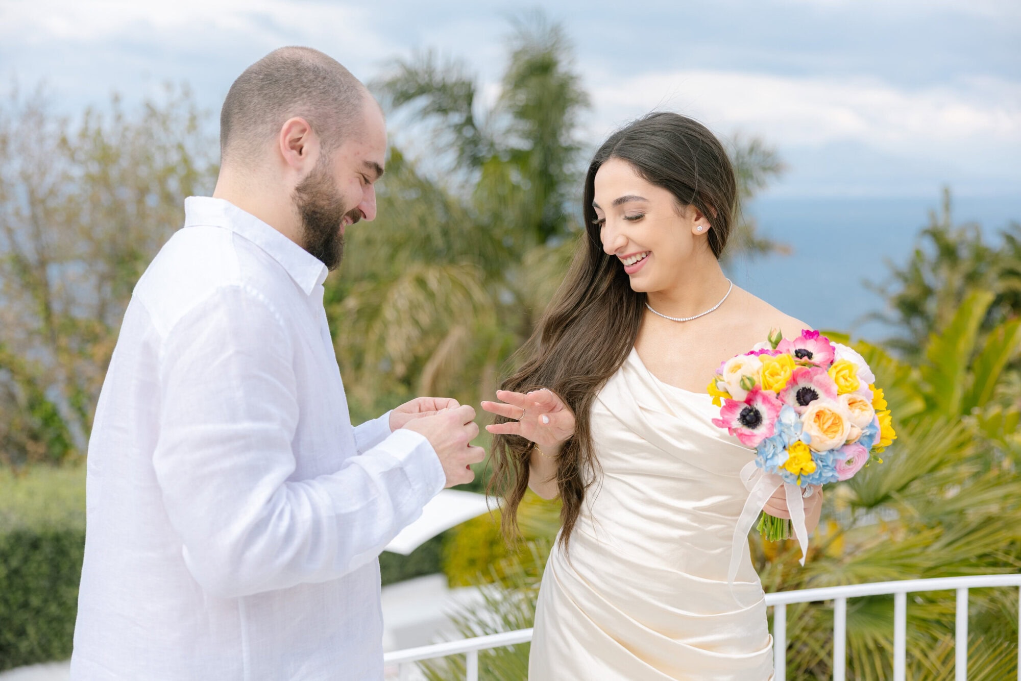 Engagement ceremony in Capri Villa Bluelens photo