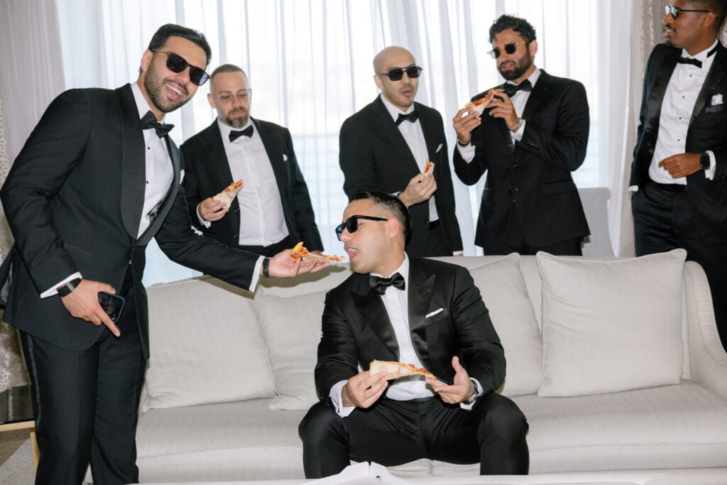 Groom's party Editorial wedding photographer Alabriga Hotel Costa Brava