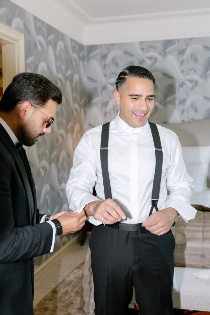 Groom's party Editorial wedding photographer Alabriga Hotel Costa Brava