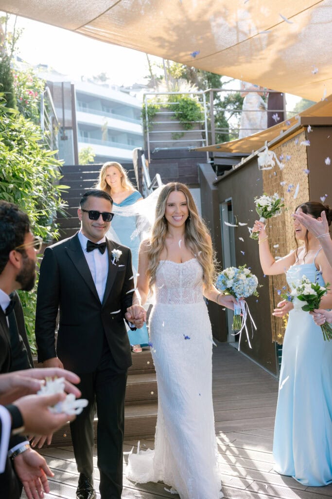 American Wedding ceremony at luxury hotel spain editorial wedding photographer