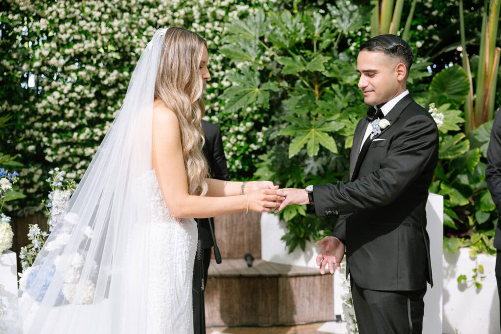 American Wedding ceremony at luxury hotel spain editorial wedding photographer