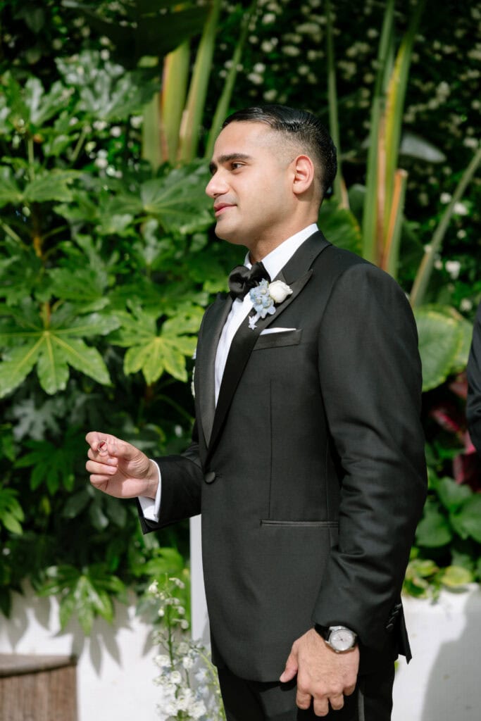 American Wedding ceremony at Alabriga hotel spain editorial wedding photographer